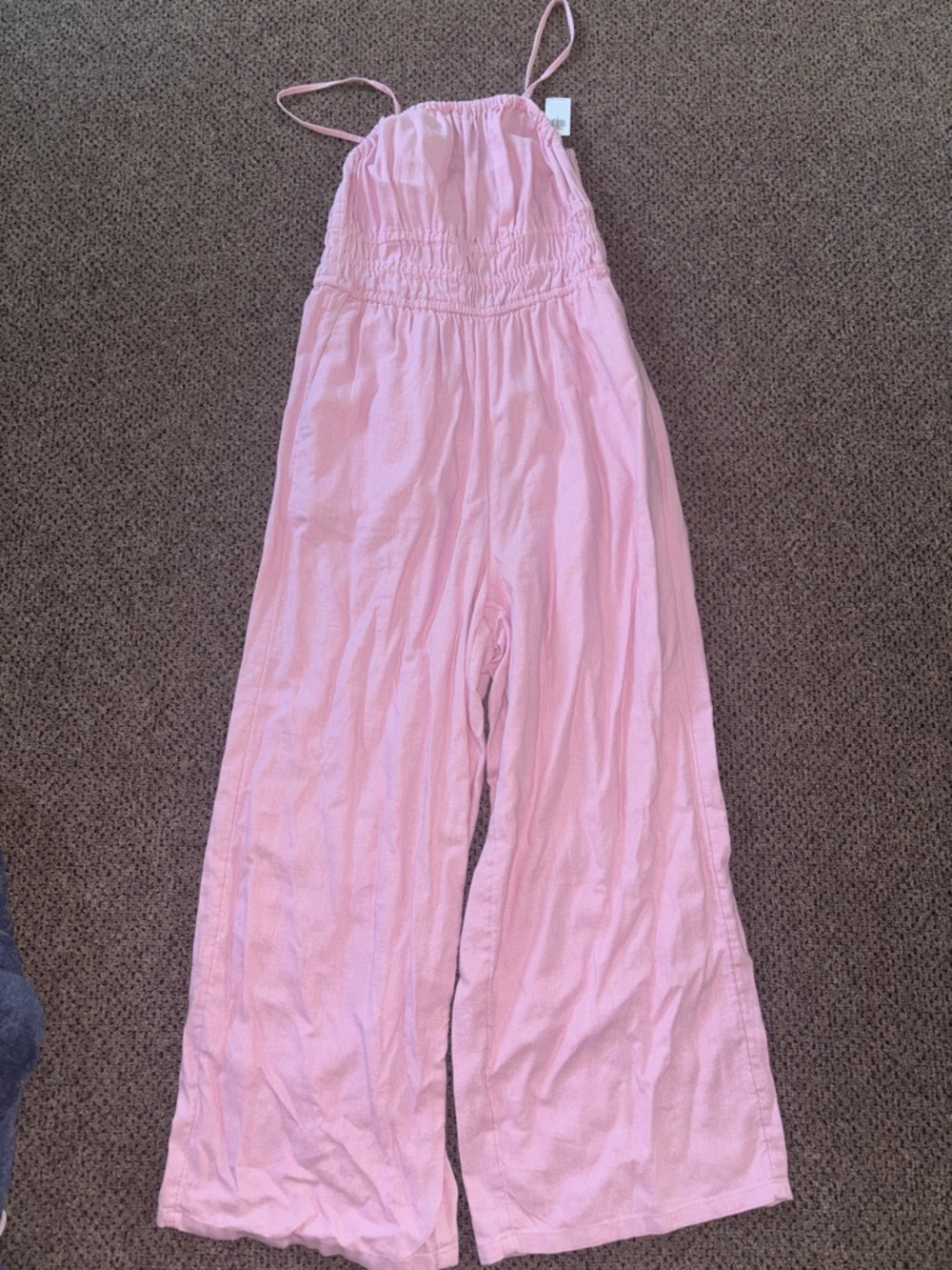 Old Navy Pink Wide-Leg Spaghetti Strap Jumpsuit